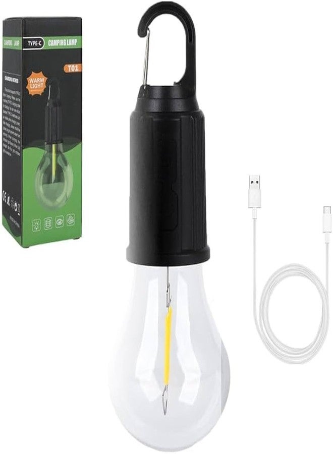 KSBOY Unbreakable Hanging Clip Hook Bulb Emergency Lamp Light Dynamic Decorative Rechargeable Bulb Hanging Tent Light Bulb 3 Lighting Modes Tent Lamp for Camping - Image 1